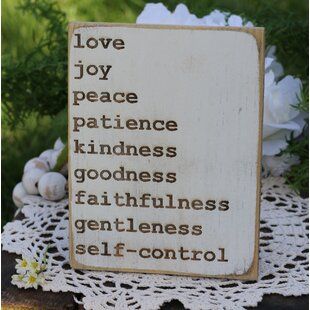 Lds Home Decor, Wood Signs Sayings Inspiration, Catholic Decor, Love Joy Peace, Display Wall, Inspirational Signs, Accent Wall Decor, Fruit Of The Spirit, Nail Holes