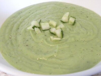 Avocado Soup (chilled) Recipe - Carnival Cruise Lines - CRUISIN Cucumber Gazpacho, Avocado Soup, Cruise Food, Chilled Soup, Creamy Cucumbers, Cucumber Avocado, Cold Soup, Cucumber Recipes, Happy Foods