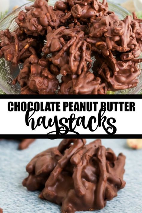 Chocolate Peanut Butter Haystacks, Peanut Butter Haystacks Recipe, Peanut Butter Haystacks, Chocolate Haystacks, Haystacks Recipe, Chocolate Peanut Butter Recipes, Butter Cupcakes, Healthy Food Habits, Lost 100 Pounds