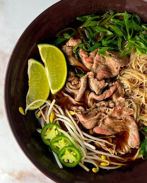 Faux Pho (Quick Beef Soup with Rice Noodles)