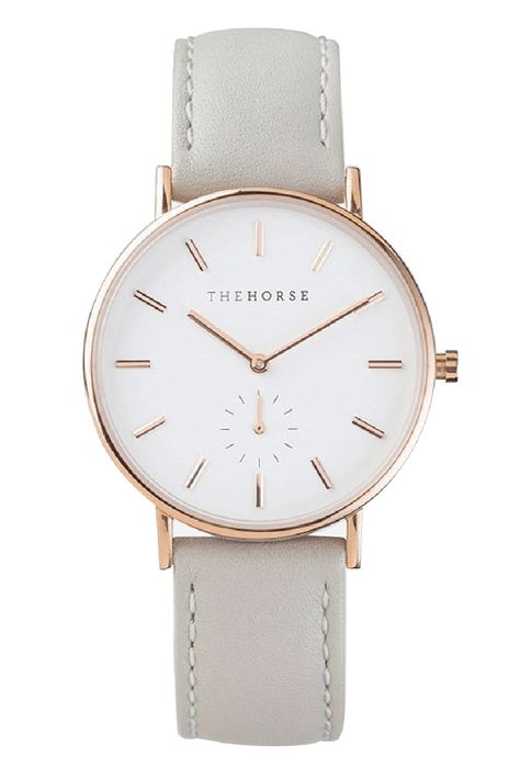 The Horse watch, $189, thehorse.com.au.   - HarpersBAZAAR.com Minimalist Watch, Blue Face, Stylish Watches, Classic Watches, Rose Gold Watch, Women's Watch, Women Wrist Watch, The Horse, Casio Watch