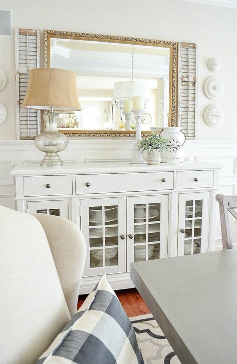 Dining Room Buffet Decor, Buffet Table Decor, Bar Buffet, Dining Room Cabinet, Crockery Unit, Buffet Decor, Dining Room Remodel, Duplex Design, French Country Living Room