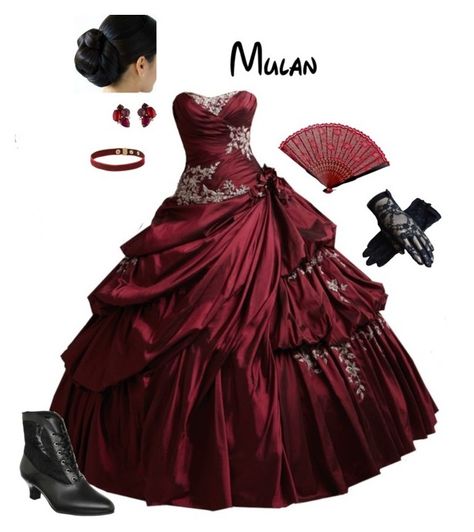 Disney - Mulan  #Disney #Mulan #1998 #WaltDisney #DisneyBound #CorsetBallgown #VintageStyle #Victorian Masquerade Dress And Mask, Mulan Dress, Disney Ball, Masquerade Ball Outfits, Corset Ball Gowns, Victorian Princess, Mulan 1998, Ball Outfits, Masquerade Dress