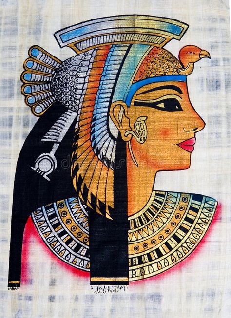 Egyptian Drawings, Egyptian Papyrus, Egyptian Painting, Queen Cleopatra, Queen Nefertiti, Egyptian Culture, Tutankhamun, Egyptian History, Ancient Egyptian Art