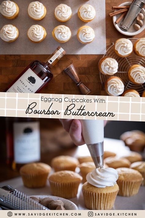 I swear to god, I don’t bake. But the bourbon keeps insisting that it should be in desert… who am I to deny the bourbon what it wants? The bourbon buttercream frosting is really where it’s at in this recipe. I think it would be wonderful on all kinds of cupcakes, but ‘tis, the season, so eggnog it is! Go to savidgekitchen.com for the full recipe and get baking! Alcoholic Frosting Recipes, Boozy Buttercream Frosting, Eggnog Buttercream Frosting, Bourbon Buttercream Frosting, Cupcakes With Alcohol, Rum Buttercream Frosting, Bourbon Whipped Cream Recipe, Bourbon Cream Cheese Frosting, Chocolate Combinations