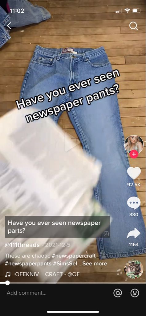 Newspaper Pants Diy, Newspaper Jeans, Newspaper Pants, Pants Diy, Newspaper Crafts, Art References, Diy Clothes, Newspaper, Art Reference