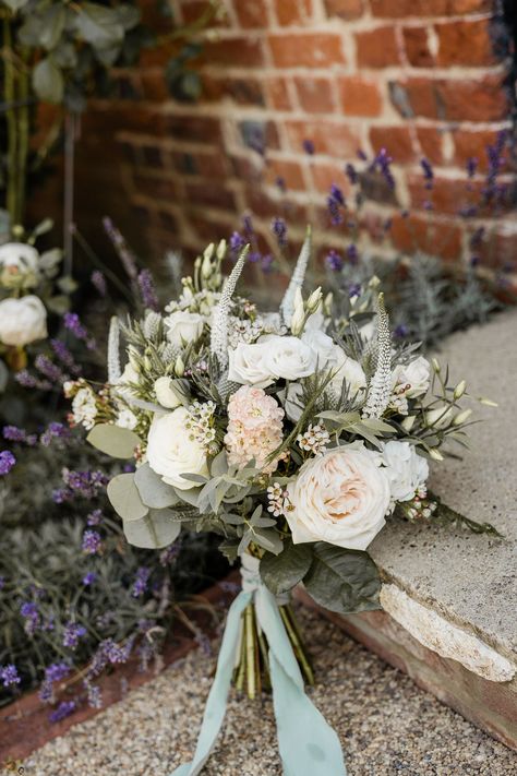 Summer wedding bridal bouquet with sage green hand dyed ribbon 📸 Lucie Watson Photography 🌸 Hannah Rose Flowers Bouquet Sage Green, Sage Green Flowers, Green Wedding Bouquet, Hannah Rose, Sage Green Wedding, Green Hand, Wedding Bridal Bouquets, Rose Flowers, Green Wedding