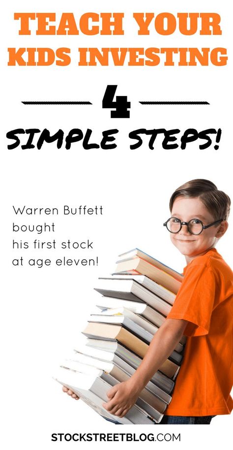 If you are a mom or dad, it can be an amazing idea to teach your kids about investing and the stock market! I know what you are thinking, “I don’t know anything about the stock market.” Don’t let that stop you, Warren Buffett is worth billions of dollars because he started learning investing when he was a kid at age 11. As a mom or dad you can learn investing 101 along with your kids. #kid #child #children #mom #stockmarket #stocks #invest #investor #saving #investment #money #retirement Investing For Kids, Learn Investing, Real Estate Investing Books, Kids Money Management, Business Tax Deductions, Investment Money, Stock Market For Beginners, Dividend Investing, Investing Books