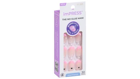 imPress Nails Mod French Ditto | Kiss imPRESS Design Short Press-On Manicure Nails Ditto 30ct | Ulta Beauty Ditto Nails, Modern French Design, Impress Nails, Short Fake Nails, Nail Jewels, Tom Thumb, Sally Beauty, Market Street, Health Facts