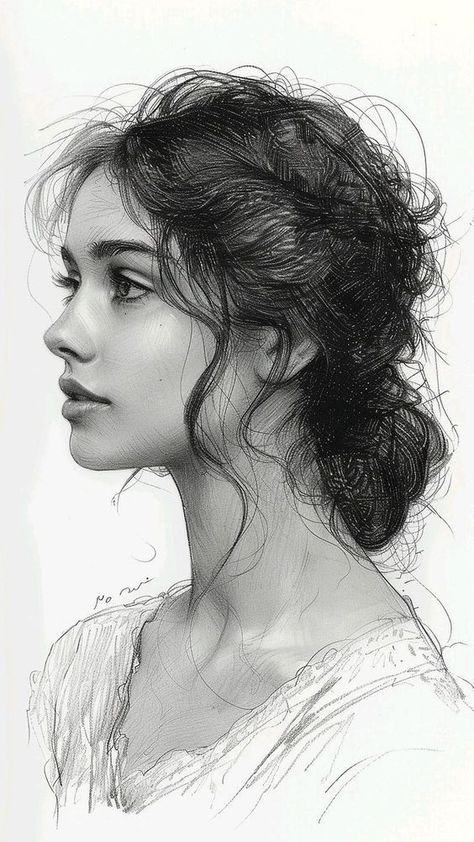 Portrait Drawing Tips, Pencil Sketch Portrait, Design Portrait, Pencil Portrait Drawing, Realistic Sketch, Pencil Sketch Images, Beautiful Sketches, Portraiture Drawing, Charcoal Art