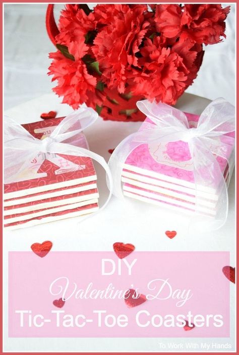 <div>Enjoy!</div> Diy Gifts For Valentines Day, History Of Valentines Day, Thanksgiving And Christmas Decor, Valentine Coasters, Valentines Coasters, Valentines Day History, Valentine History, Diy Valentine's Day, Cute Coasters