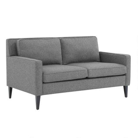 Enfield Tweed Loveseat | World Market Gray Loveseat, Beige Loveseat, Black Loveseat, Grey Loveseat, Tov Furniture, Home Aesthetic, Grey Tweed, Sit Back And Relax, Sit Back