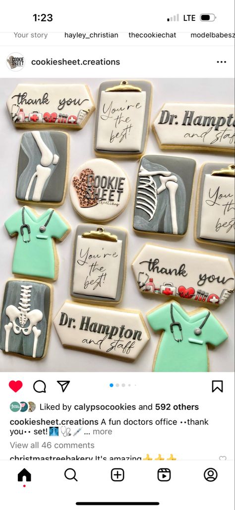 Orthopedic Cookies Decorated, Plastic Surgery Cookies Decorated, Chiropractor Cookies Decorated, Radiology Cookies Decorated, Xray Cookies, Physical Therapy Cookies Decorated, Physical Therapy Cookies, Radiology Cookies, Health Cookies