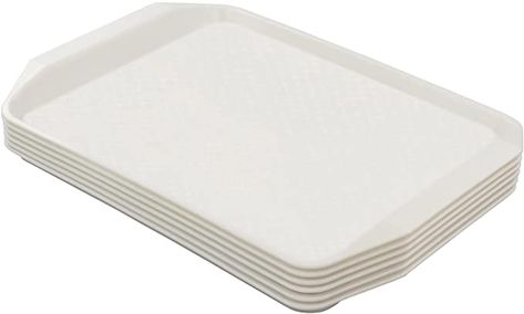 Amazon.com | Eagrye Fast Food Serving Trays, Rectangle 16.9" x 12", Set of 6 (White): Serving Trays Cafeteria Tray, Food Serving Trays, Celebration Ideas, Serving Trays, 16 9, Serving Tray, Home Goods, Tray, Quick Saves