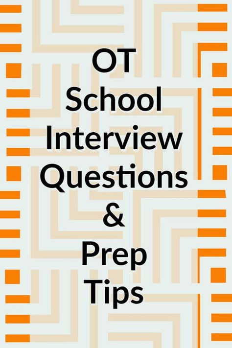 Everything you need to know to prepare for your occupational therapy school interview, from the My OT Spot blog. #ot #cota #occupationaltherapy #occupationaltherapyschool #otschool Occupational Therapy School, School Interview Questions, Occupational Therapy Schools, Infant Lesson Plans, School Interview, Occupational Therapy Assistant, Occupational Therapy Activities, Early Years Educator, Pediatric Occupational Therapy