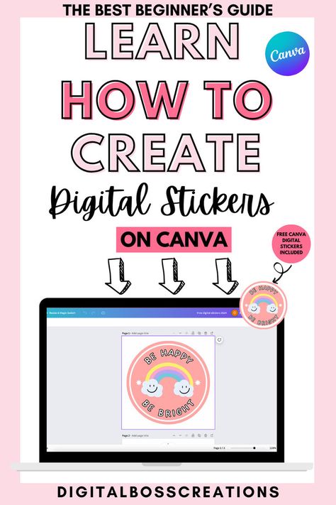 In this tutorial, we’ll explore how to design digital stickers effortlessly using Canva, a versatile online design tool that requires no prior graphic design experience. Also, Canva is free to use – a bonus! Remember to download your free Canva digital stickers, which you can use for personal or commercial use (once edited). Create Stickers In Canva, Canva How To Use, How To Create Stickers In Canva, How To Create Digital Stickers, How To Use Canva For Beginners, Canva How To, Canva Design Ideas Projects, How To Use Canva, Learning Canva