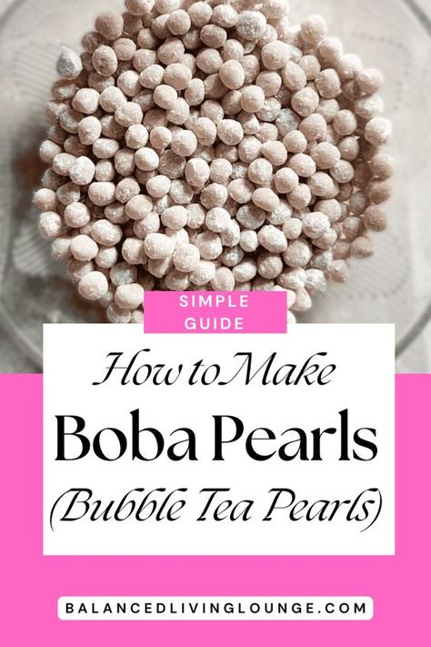 Make bubble tea at home with this easy DIY boba pearls recipe! These homemade tapioca pearls are fun to make and give your drinks that perfect chewy texture. Diy Boba Pearls, Make Bubble Tea At Home, Bubble Tea Pearls, Diy Boba, Make Bubble Tea, Bubble Tea At Home, How To Make Boba, Tapioca Boba, Boba Tea Recipe