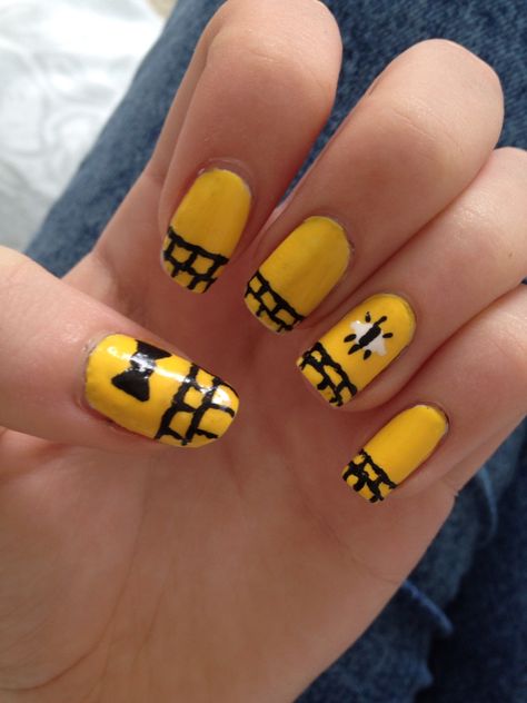 Gravity Falls Nail Designs, Gravity Falls Nail Art, Gravity Falls Nails, Spooky Nail, Gravity Falls Bill, Nail Photos, Fall Nail Art, Fall Nail Designs, Hippie Outfits