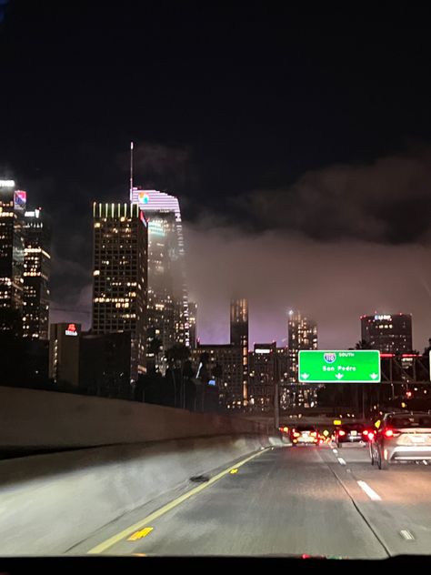 Streetrace Aesthetic, Freeway Aesthetic Night, Downtown La Aesthetic Night, Driving Aesthetic Night, Downtown La Aesthetic, Downtown Los Angeles At Night, La At Night, Los Angeles Freeway, Los Angeles At Night