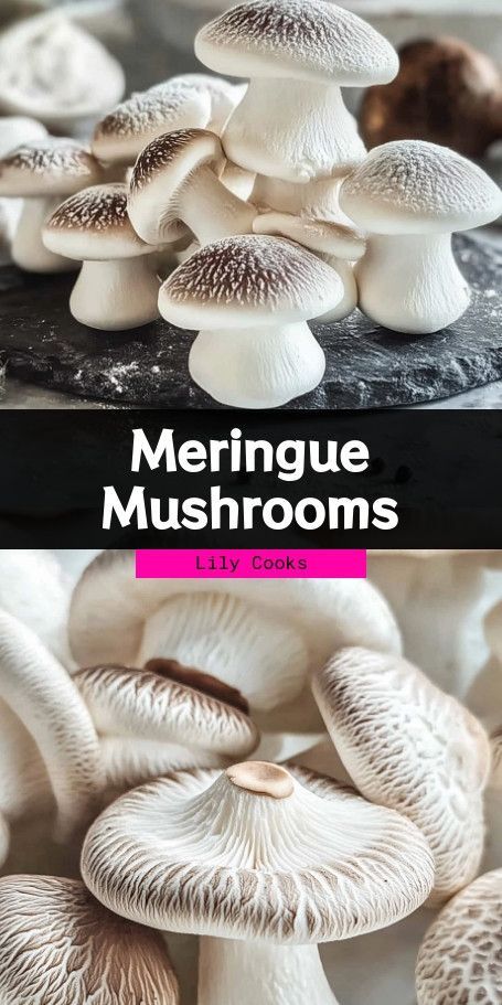 Whimsical Meringue Mushrooms Recipe by Chef Philippe Discover the art of whimsical baking with Chef Philippe's delightful meringue mushrooms. Enhance your cake decorations or enjoy them as a sweet treat, these charming meringues add magic to any dessert setting. Perfect for creative baking enthusiasts! Meringue Mushrooms Recipe, Micro Meringue, Mushroom Meringue, Marzipan Mushrooms, Whimsical Baking, Meringue Mushrooms, Dessert Presentation, Creative Baking, Christmas Foods