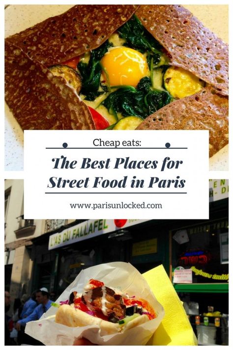 Some of the best street food in Paris, from falafel to crepes and delicious market food. Paris Street Food, Paris Food Guide, Food In Paris, France Food, Paris Food, Paris Travel Tips, Falafels, Paris Travel Guide, Culinary Travel