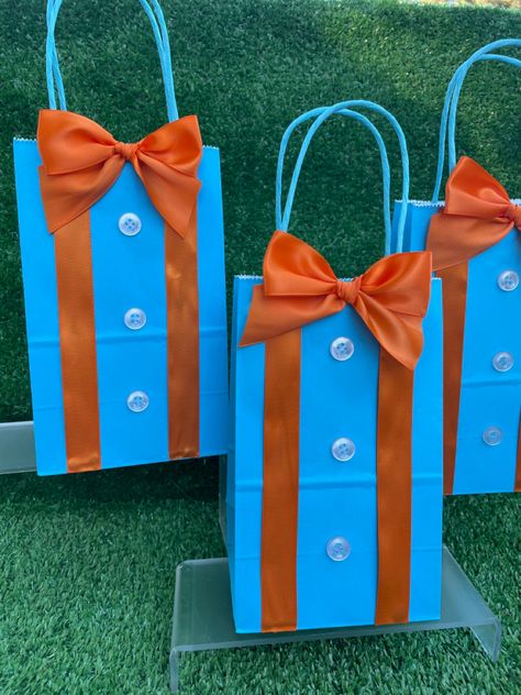 Blippi Goodie Bags, Blippi Birthday Party Decorations, Blippi Themed Birthday Party, Blippi Birthday Party, Blippi Party, Princess Jasmine Birthday Party, Birthday Party Goodie Bags, Favor Bags Birthday, Birthday Party Invitations Free