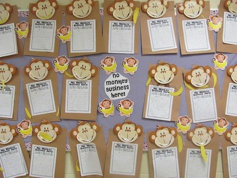 Behavior Management In The Classroom, Monkey Craft, Language Arts Lesson Plans, Jungle Classroom, Jungle Theme Classroom, Rainforest Theme, Monkey Crafts, Teacher Needs, 2nd Grade Writing