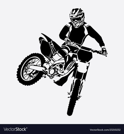 Tattoo Motocross, Motocross Vector, Motocross Tattoo, Dirt Bike Tattoo, Motocross Logo, Biker Logo Design, Owl Tattoo Drawings, Freestyle Motocross, Motorbike Art