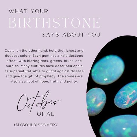 October Symbols, Birth Stones, The Gift Of Prophecy, Earth Gift, Crystals Healing Properties, Crystals Healing, Gold Ring Designs, Hope Symbol, October Birthstone