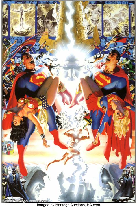 Alex Ross Art, Action Comics 1, Superman And Wonder Woman, Crisis On Infinite Earths, Superman Family, The Creeper, George Perez, Superman Art, Comic Book Artwork