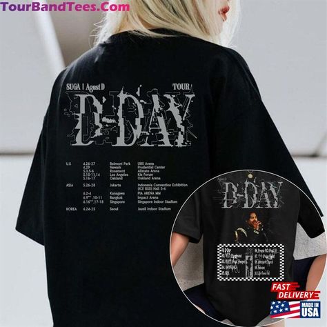 Agust D Day Tour 2023 T-Shirt Suga Album Tracklist Shirt World Classic Check more at https://tourbandtees.com/product/agust-d-day-tour-2023-t-shirt-suga-album-tracklist-shirt-world-classic/ Suga D Day, Album Tracklist, Agust D, Color Charts, Tour Shirt, D Day, Day Tours, Top Trends, Cotton Fiber