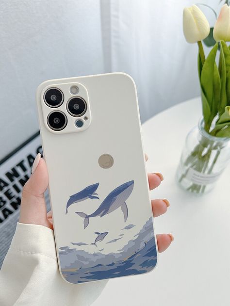 Whale Pattern Phone Case | SHEIN Diy Phone Case Design, Acrylic Phone, Iphone Case Collection, Huawei P30 Pro, Whale Pattern, Diy Iphone Case, Cute Shark, Pretty Phone Cases, Stylish Phone Case