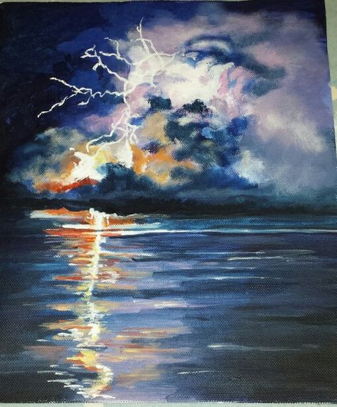 Lightening storm in acrylics. Art Ideas Easy, Thunder Storm, Soft Pastels Drawing, Storm Art, Pastel Drawing, Soft Pastel, Art Ideas, Northern Lights, Abstract Artwork