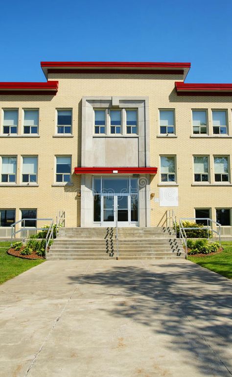 Cement Walkway, Vertical Brick, Small Hospital, Back To School Outfits For College, Sky C, School Building Design, School Entrance, Photoshop Backgrounds Backdrops, Building Aesthetic