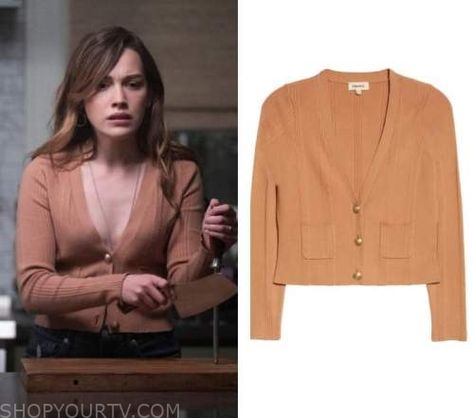 You: Season 3 Episode 10 Love's Camel Cropped Cardigan | Shop Your TV Love You Season 3 Outfits, Love From You Season 2 Outfits, Love Quinn Outfits You, Love Quinn You Season 3, Love Quinn Outfits Season 3, You Love Quinn Outfits, You Love Quinn Style, Love Quinn Style, Love Quinn Aesthetic