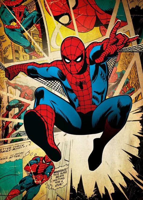 Into The Weird on Twitter: "Happy 60th birthday to this guy 👇🏻#Spiderman #Spidey #birthday https://t.co/y49B9yk3Xa" / Twitter Vintage Superhero Posters, Spider Man Poster Vintage, Spiderman Comic Poster, Spiderman Vintage Poster, Marvel Wall Prints, The Amazing Spiderman Poster, Spiderman Poster Vintage, Spider Man Wall Art, Spiderman Prints