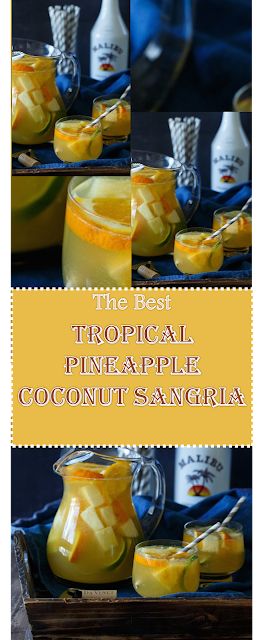 ★★★★★ 401 Reviews: #Fresh #Drink >> TROPICAL #PINEAPPLE #COCONUT SANGRIA - ..... Coconut Sangria Recipe, Pineapple Sangria, Fresh Drink, Layered Drinks, Healthy Toddler Snacks, Fresh Drinks, Sangria Recipes, Low Carbs, Pineapple Coconut