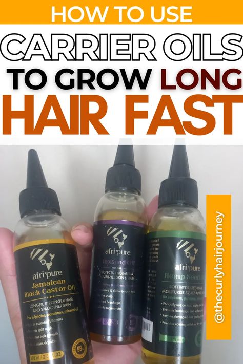 8 Best Carrier Oils For Natural Hair Care & Growth – The Curly Hair Journey Oils For Natural Hair, Curly Hair Journey, Treat Thinning Hair, Growing Long Hair Faster, Scalp Moisturizer, Hair Care Growth, Hair Oils, Low Porosity Hair Products, Natural Hair Oils