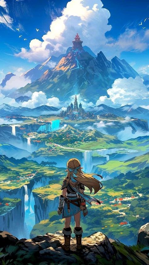 Princess Zelda Image Cover, Zelda Art, Anime Backgrounds Wallpapers, Fantasy Setting, Fantasy Places, Cool Wallpapers Art, Fantasy Art Landscapes, 판타지 아트, Dreamy Art