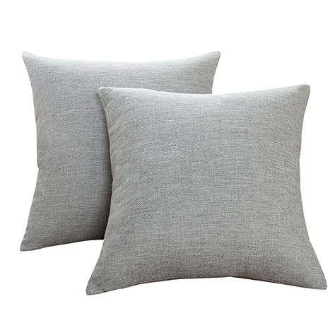 Sunday Praise Cotton-Linen Decorative Throw Pillow Covers,Classical Square Solid Color Pillow Cases,18x18 inches Cushion Covers for Sofa Couch Bed&Car,Pack of 2 (Light Grey) Light Blue Throw Pillows, Living Room Plan, Toddler Pillow, Grey Throw Pillows, Bed Car, Sofa Couch Bed, Velvet Throw Pillows, Changing Wall Color, Decorative Throw Pillow Covers