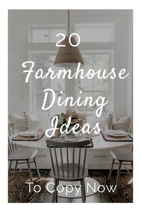 Get inspired by these farmhouse dining room ideas including country style, formal dining and modern farmhouse with bench seating and other farmhouse seating ideas.  #farmhousedining #farmhousestyle Farmhouse Dining Table Settings, Modern Country Dining Room, Modern Farmhouse Dining Chairs, Modern Farmhouse Dining Room Ideas, Modern Farmhouse Dining Table, Farmhouse Dining Room Ideas, Farmhouse Dining Set, Upholstered Dining Bench, Modern Farmhouse Dining Room