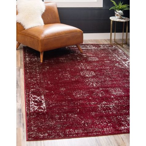 Brandt Burgundy Area Rug Comfy Rugs, Burgundy Rug, Shed Colours, Burgundy Rugs, Unique Loom, Floral Area Rugs, Red Area Rug, Basement Remodeling, Johannesburg