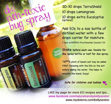 Doterra Terrashield, Essential Oil Bug Spray, Diy Mosquito Repellent, Diy Bug Spray, Bug Spray Recipe, Doterra Essential Oils Recipes, Essential Oil Remedy, Essential Oil Spray, Oil Remedies