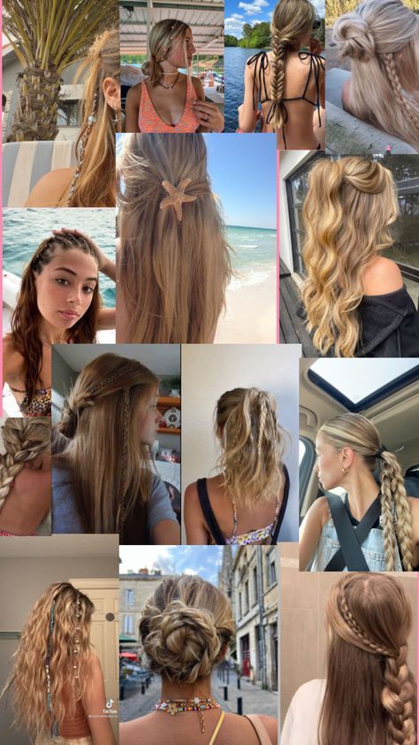 cute beach hair styles Beach Hair Styles, Preppy Hairstyles, Hairstyle Examples, Easy Hairstyles For Thick Hair, Hair Inspiration Long, Beach Hairstyles For Long Hair, Hairstyles For Layered Hair, Hair Tips Video, Hair Stylies