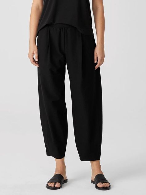 Witchcore Fashion, Lantern Pants, Black Lantern, The Lantern, Long Tank, Minimal Outfit, Stretch Crepe, Spring Wardrobe, Eileen Fisher