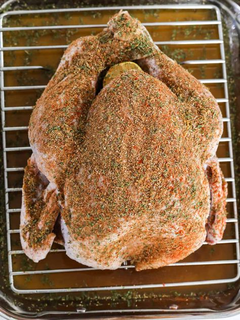 A Turkey Dry Brine adds bold flavor to your whole bird, and is so easy to put together for your Thanksgiving menu with a good spice blend right from your kitchen! Skip the store-bought mixes, also try this on a boneless turkey breast for leftovers. Dry Brine For Turkey Breast, Turkey Dry Rub Recipes Thanksgiving, Dry Rub Turkey Recipe, Dry Rub For Turkey Breast, Turkey Dry Brine Recipes, Dry Brine Turkey Recipes, Dry Brine Turkey Breast, Dry Rub Turkey, Dry Rub For Turkey