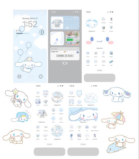 Cinnamon Roll Iphone Layout, Cinnamoroll Wallpaper, Iphone Tutorial, Desktop Themes, Ios Layout, We Bare Bears Wallpapers, Heart Iphone Wallpaper, Iphone Wallpaper Kawaii, Iphone Organization