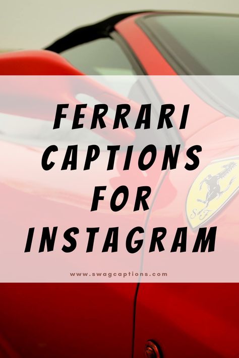 #Ferrari #FerrariLife #FerrariLove #FerrariFans #FerrariNation #FerrariClub #FerrariWorld #FerrariGram #FerrariDreams #FerrariExperience #FerrariPassion #FerrariAddict #FerrariFever #FerrariObsession #FerrariEnthusiast #FerrariFriday #FerrariWeekend #FerrariStyle #FerrariPerfection #FerrariGang #FerrariFamily #FerrariDriver #FerrariNation #FerrariLifeStyle #FerrariSuperCars Ferrari Quotes, Ferrari World, Witty One Liners, Perfect Captions, New Ferrari, Instagram Games, Quotes For Instagram, Ferrari Car, Perfect Word