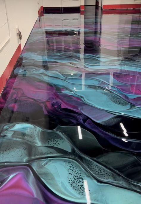 3d Epoxy Floor, Flake Epoxy Flooring, Black Glitter Epoxy Floor, Home Floor Design, Galaxy Floor Epoxy, Epoxy Ocean Floor, Epoxy Floor 3d, Epoxy Floor Designs, Small House Furniture