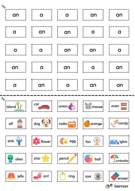 A worksheet to practise the use of the indefinite article for kids. An easy worksheet for beginners to practice the correct usage of 'a' and 'an with images.
Ejercicio de Indefinite articles: a-an con imagenes para principiantes. Kindergaten, elementary worksheets. English grammar worksheets. | By somos larner Easy Grammar Worksheets, Article The Worksheet, Articles In English Grammar, English Grammar Games, Indefinite Articles, Articles Worksheet, Articles For Kids, Elementary Worksheets, Basic English Sentences